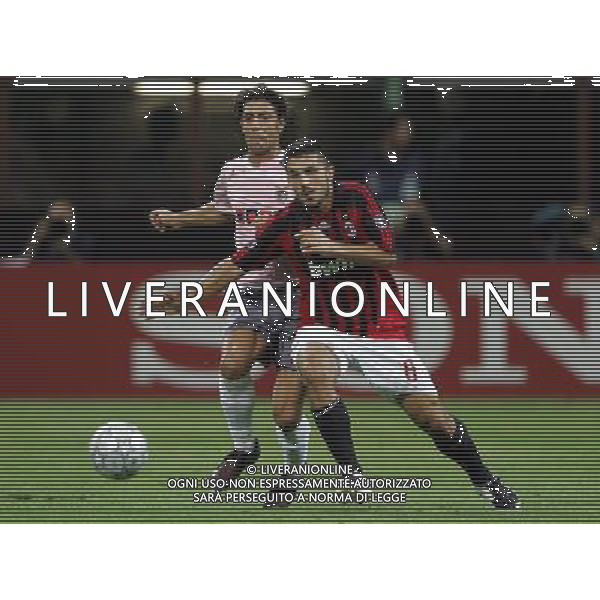 Milano 18/09/2007 champions league 2007/08 milan-benfica 2:1 nella foto rui costa manuel e gattuso gennaro ph marco luzzani/ag aldo liverani s.a.s.