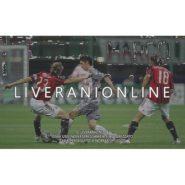 Milano 18/09/2007 champions league 2007/08 milan-benfica 2:1 nella foto di maria angel, jankulovski marek e ambrosini massimo ph marco luzzani/ag aldo liverani s.a.s.