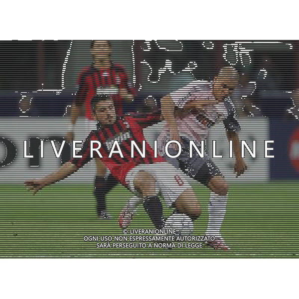 Milano 18/09/2007 champions league 2007/08 milan-benfica 2:1 nella foto maxi pereira e gattuso gennaro ph marco luzzani/ag aldo liverani s.a.s.