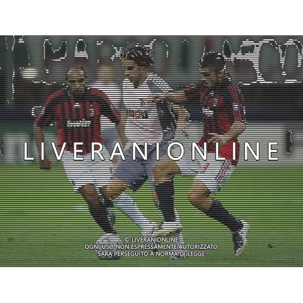 Milano 18/09/2007 champions league 2007/08 milan-benfica 2:1 nella foto nuno gomes, gattuso gennaro e emerson ph marco luzzani/ag aldo liverani s.a.s.