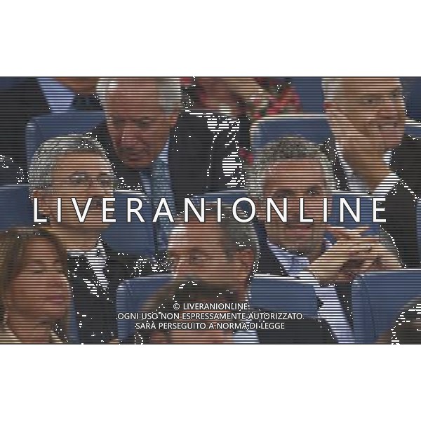 Roma 19 settembre 2007 Roma-Dinamo Kiev champions league 2007/2008 nella foto: Donadoni Roberto e D\'Alema Massimo foto Corradetti / Ag. Aldo Liverani