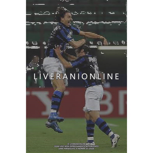 Inter - Psv Eindhoven Champions League 02/10/2007 nella foto esultanza dopo il secondo gol di zlatan ibrahimovic ph luzzani/Ag. Aldo Liverani Sas