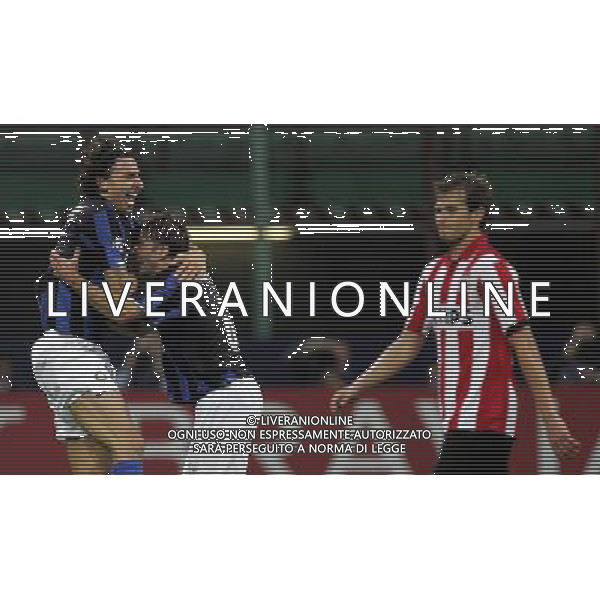 Inter - Psv Eindhoven Champions League 02/10/2007 nella foto esultanza dopo il secondo gol di zlatan ibrahimovic ph luzzani/Ag. Aldo Liverani Sas