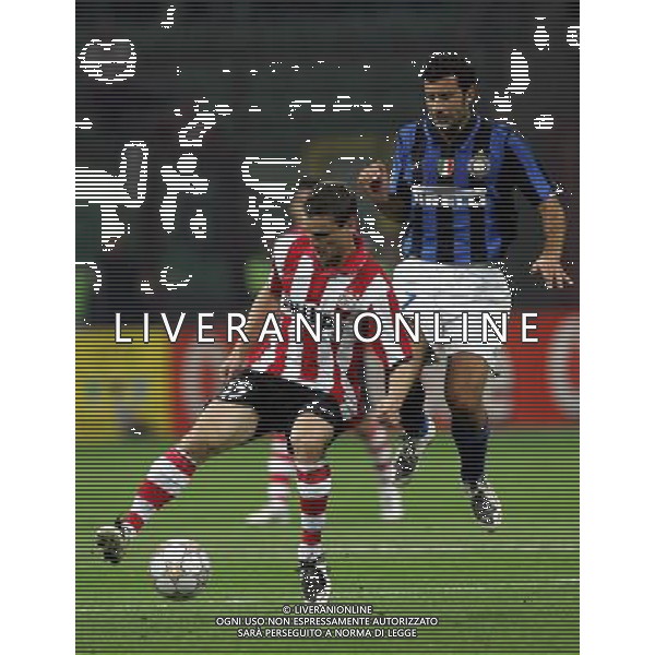 Inter - Psv Eindhoven Champions League 02/10/2007 nella foto culina e figo luis ph luzzani/Ag. Aldo Liverani Sas