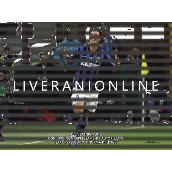 Inter - Psv Eindhoven Champions League 02/10/2007 nella foto esultanza dopo il secondo gol di zlatan ibrahimovic ph luzzani/Ag. Aldo Liverani Sas