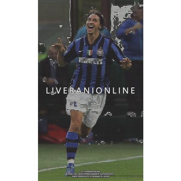 Inter - Psv Eindhoven Champions League 02/10/2007 nella foto esultanza dopo il secondo gol di zlatan ibrahimovic ph luzzani/Ag. Aldo Liverani Sas