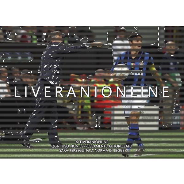 Inter - Psv Eindhoven Champions League 02/10/2007 nella foto roberto mancini e javier zanetti ph luzzani/Ag. Aldo Liverani Sas