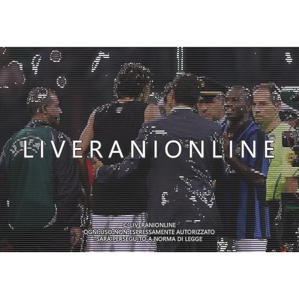 Inter - Psv Eindhoven Champions League 02/10/2007 nella foto espulsione di david suazo a partita finita ph luzzani/Ag. Aldo Liverani Sas