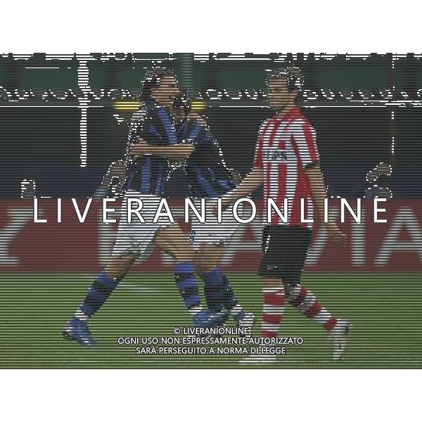 Milano 02-10-2007 Champions League 2007/08 inter-psv eindhoven nella foto esultanza ibrahimovic ph marco luzzani/ag aldo liverani s.a.s.