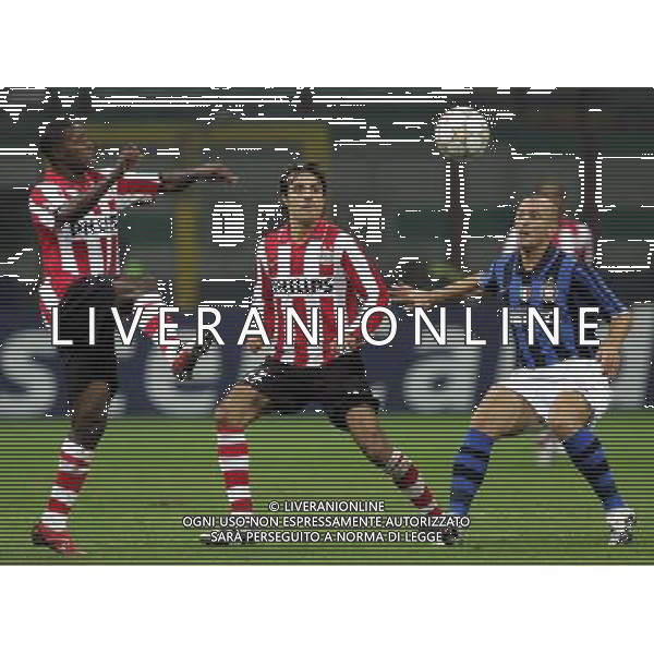 Milano 02-10-2007 Champions League 2007/08 inter-psv eindhoven nella foto cambiasso, perez e alcides ph marco luzzani/ag aldo liverani s.a.s.