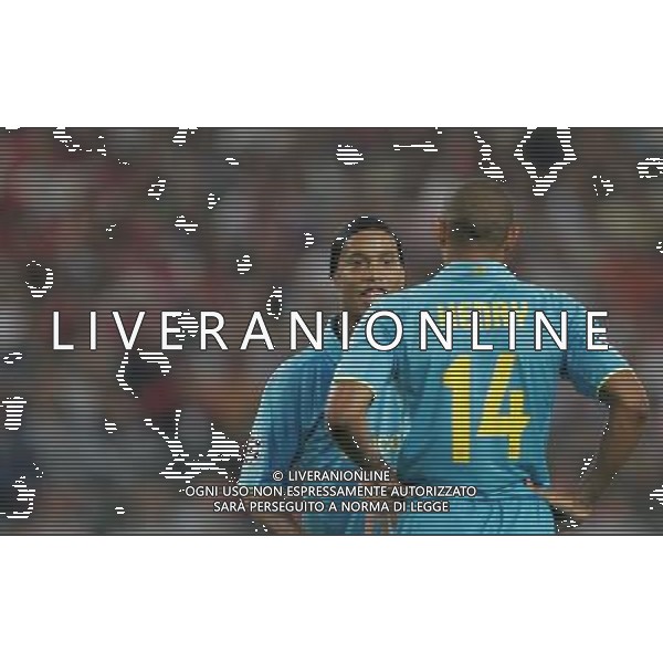 Stoccarda (Germania) 2 ottobre 2007 Stoccarda-Barcellona Champions League 2007/2008 nella foto: Ronaldinho e Henry Thierry foto Andry / Ag. Aldo Liverani