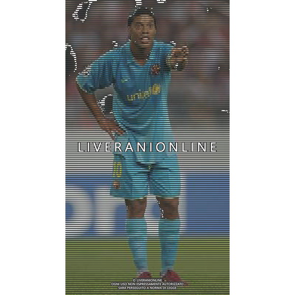 Stoccarda (Germania) 2 ottobre 2007 Stoccarda-Barcellona Champions League 2007/2008 nella foto: Ronaldinho foto Andry / Ag. Aldo Liverani