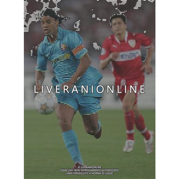 Stoccarda (Germania) 2 ottobre 2007 Stoccarda-Barcellona Champions League 2007/2008 nella foto: Ronaldinho foto Andry / Ag. Aldo Liverani