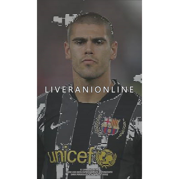 Stoccarda (Germania) 2 ottobre 2007 Stoccarda-Barcellona Champions League 2007/2008 nella foto: Valdes Victor foto Andry / Ag. Aldo Liverani