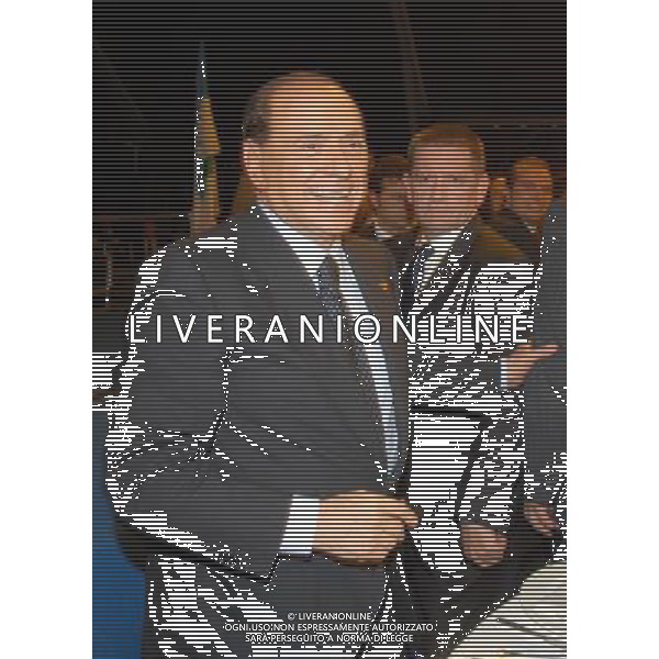MILANO 4/10/2007 PIAZZA AFFARI FESTA DEL TRICOLORE DI ALLEANZA NAZIONALE NELLA FOTO SILVIO BERLUSCONI FOTO MARIO ROMANO/AG ALDO LIVERANI