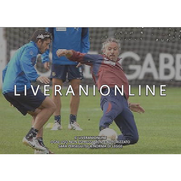 Raduno e Allenamento Nazionale Italiana Coverciano(FI) - 09.10.2007 Nella Foto: roberto Donadoni e Gennaro Gattuso durante il torello Ph.Vitez-Ag. Aldo Liverani