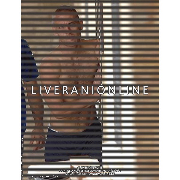 Raduno e Allenamento Nazionale Italiana Coverciano(FI) - 09.10.2007 Nella Foto: daniele De Rossi a dorso nudo Ph.Vitez-Ag. Aldo Liverani