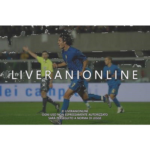 Qualificazione ai Campionato Europeo 2009 Under 21 Chieti - 12.10.2007 Italia-Croazia Nella Foto:Acquafresca esulta secondo gol /Ph.Vitez-Ag. Aldo Liverani