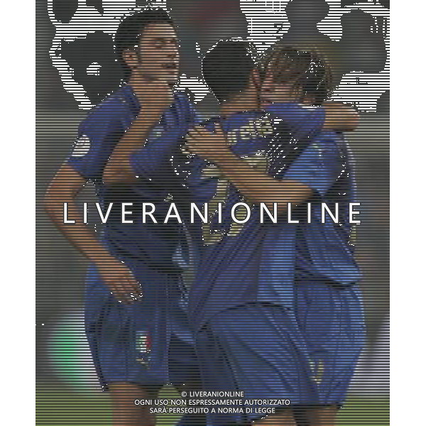 QUALIFICA EUROPEI 2008 ITALIA-GEORGIA NELLA FOTO: ESULTANZA GOL PIRLO PH ANDREOLI- AG ALDO LIVERANI