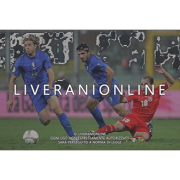 QUALIFICA EUROPEI 2008 ITALIA-GEORGIA NELLA FOTO: AMBROSINI, GATTUSO E MENTESHASHVILI PH LUZZANI- AG ALDO LIVERANI