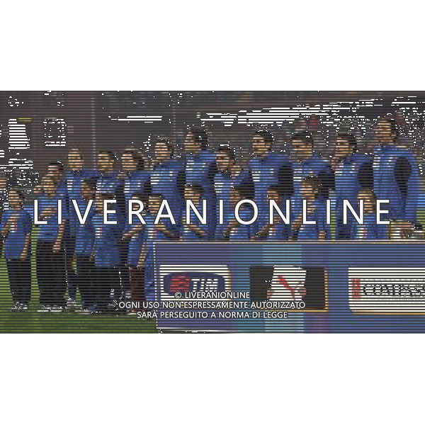 Genova 13-10-2007 qualificazione euro 2008 italia-georgia 2:0 nella foto nazionale italiana durante l\'inno ph marco luzzani/ag aldo liverani s.a.s.