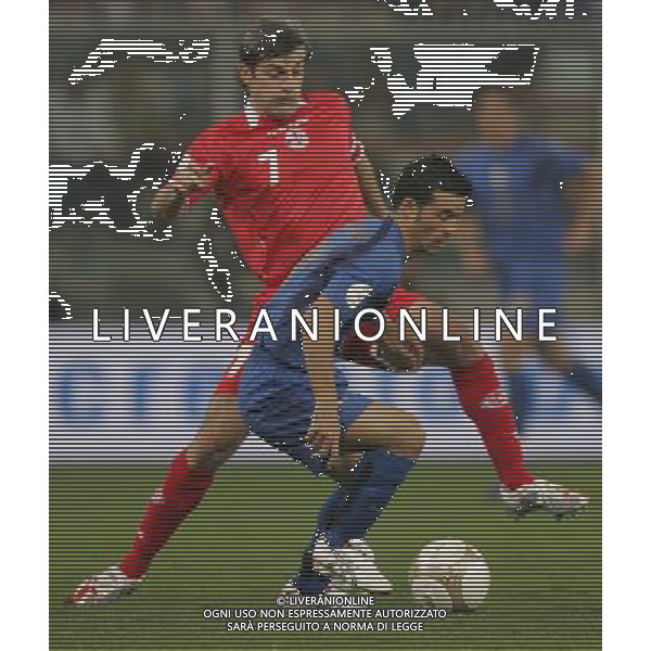 Genova 13 ottobre 2007 Italia-Georgia qualificazioni Euro 2008 nella foto: Di Natale Antonio e Tskitishvili foto Andry / Ag. Aldo Liverani
