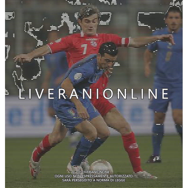 Genova 13 ottobre 2007 Italia-Georgia qualificazioni Euro 2008 nella foto: Di Natale Antonio e Tskitishvili foto Andry / Ag. Aldo Liverani