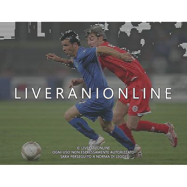 Genova 13 ottobre 2007 Italia-Georgia qualificazioni Euro 2008 nella foto: Di Natale Antonio e Tskitishvili foto Andry / Ag. Aldo Liverani