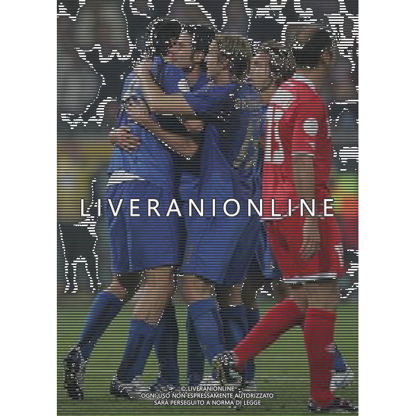 Genova 13 ottobre 2007 Italia-Georgia qualificazioni Euro 2008 nella foto: esultanza Italia foto Andry / Ag. Aldo Liverani