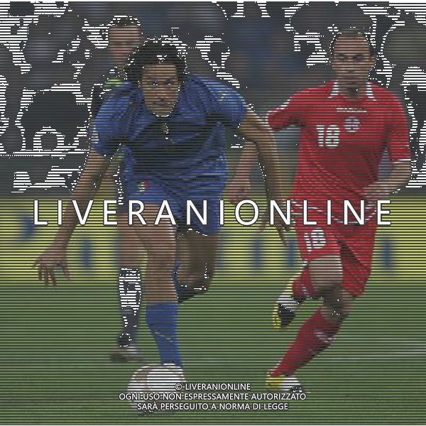 Genova 13 ottobre 2007 Italia-Georgia qualificazioni Euro 2008 nella foto: Toni Luca e Menteshashvili foto Andry / Ag. Aldo Liverani