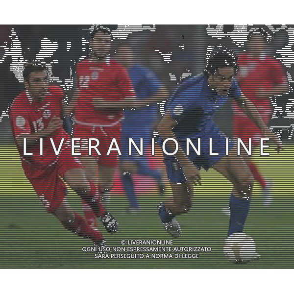 Genova 13 ottobre 2007 Italia-Georgia qualificazioni Euro 2008 nella foto: Toni Luca e Khizanishvili foto Andry / Ag. Aldo Liverani