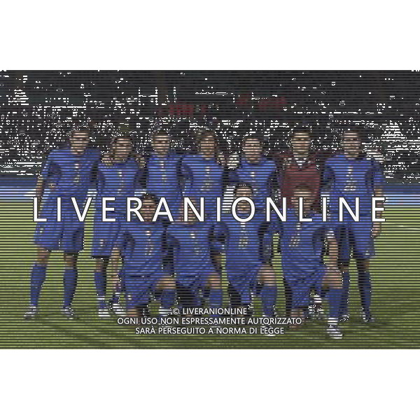 SIENA, 17 OTTOBRE 2007 CALCIO AMICHEVOLE ITALIA SUD AFRICA NELLA FOTO: FORMAZIONE ITALIA FOTO AG. A. LIVERANI