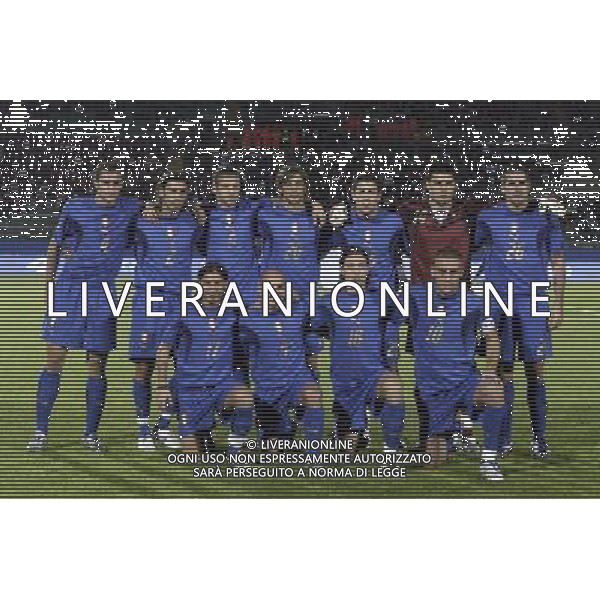 SIENA, 17 OTTOBRE 2007 CALCIO AMICHEVOLE ITALIA SUD AFRICA NELLA FOTO: FORMAZIONE ITALIA FOTO AG. A. LIVERANI