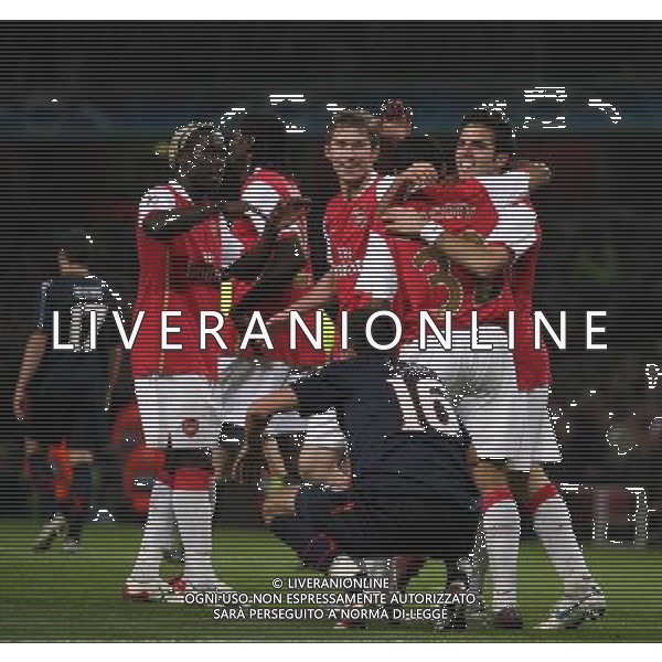 Arsenal - Slavia Praga, Champions League Qualifier, Group H , London, 23/10/2007 nella foto Cesc Fabregas of Arsenal scores his second goal with Theo Walcott of Arsenal 6-0 (esultanza dopo il secondo gol di Cesc Fabregas del 6-0) Picture by Ian Kington (IPS PHOTO AGENCY)/AG. ALDO LIVERANI SAS ONLY ITALY