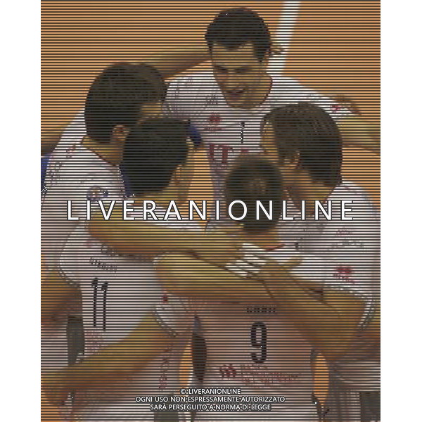 Milano 22 ottobre 2007 Sparkling Volley Milano - Itas Diatec Trentino campionato italiano maschile di pallavolo serie A Tim nella foto: esultanza punto Itas Diatec Trento foto Andry / Ag. Aldo Liverani