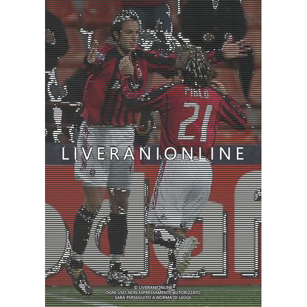 Milan - Shakhtar Donetsk Champions League 24/10/2007 nella foto esultanza dopo il primo gol di alberto gilardino del 1-0 ph Andry/Ag. Aldo Lliverani SAS