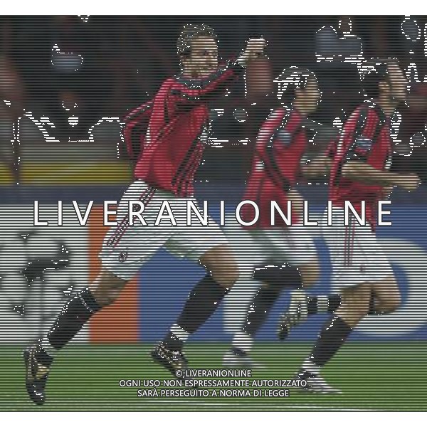 Milan - Shakhtar Donetsk Champions League 24/10/2007 nella foto esultanza dopo il primo gol di alberto gilardino del 1-0 ph Andry/Ag. Aldo Lliverani SAS