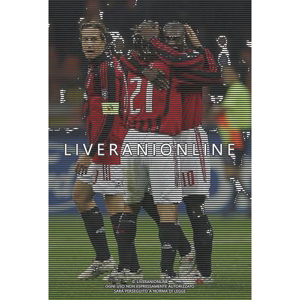Milan - Shakhtar Donetsk Champions League 24/10/2007 nella foto esultanza dopo il gol di clarence seedorf ph luzzani/Ag. Aldo Lliverani SAS