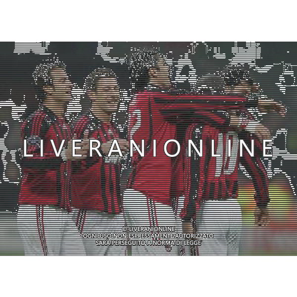Milan - Shakhtar Donetsk Champions League 24/10/2007 nella foto esultanza dopo il gol di clarence seedorf ph andry/Ag. Aldo Lliverani SAS