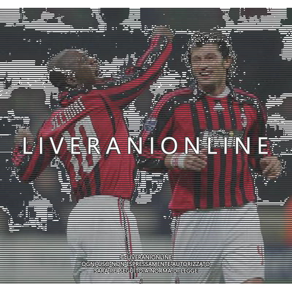 Milan - Shakhtar Donetsk Champions League 24/10/2007 nella foto esultanza dopo il secondo gol di clarence seedorf ph andry/Ag. Aldo Lliverani SAS