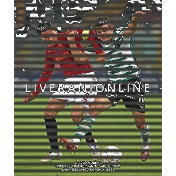 Roma - Sporting Lisbona (2-1) - 23/10/2007 Uefa Champions League 2007/2008 - fase a gironi 3a giornata Gruppo F nella foto: christian Panucci e Simon Vukcevic ph Corradetti / ag. Aldo Liverani Sas