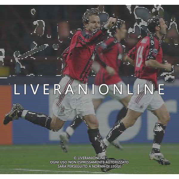Milano 24 ottobre 2007 Milan - Shakhtar Donetsk Uefa Champions League 2007/2008 nella foto: esultanza dopo il primo gol di Gilardino Alberto foto Andry / Ag. Aldo Liverani