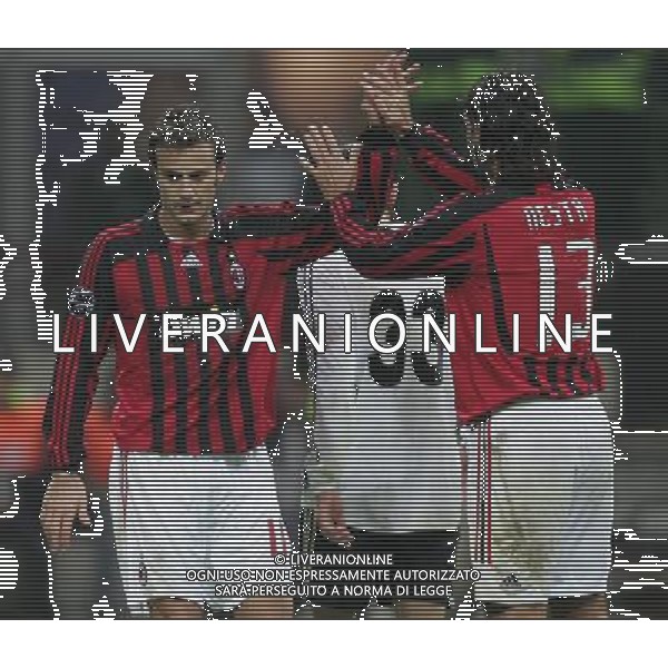 Milano 24 ottobre 2007 Milan - Shakhtar Donetsk Uefa Champions League 2007/2008 nella foto: Gilardino Alberto e Nesta Alessandro foto Andry / Ag. Aldo Liverani