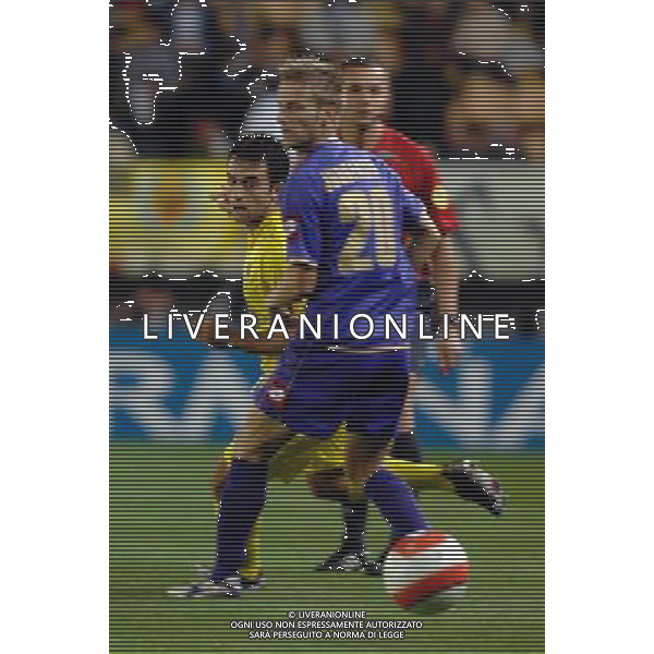 Villareal - Fiorentina Coppa Uefa 25/10/2007 nella foto giuseppe rossi e martin jorgensen ph Agenzia Aldo Liverani Sas