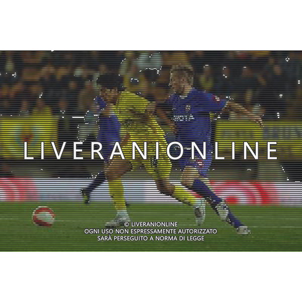 Villareal - Fiorentina Coppa Uefa 25/10/2007 nella foto mati fernandez e martin jorgensen ph Agenzia Aldo Liverani Sas