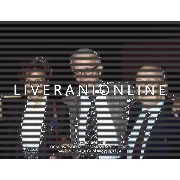 Enzo Biagi Scrittore Giornalista con Camilla Cederna e Oreste del Buono nel 1987 ph archivio Agenzia Aldo Liverani Sas retrospettiva