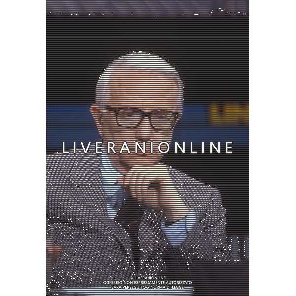 Enzo Biagi Scrittore Giornalista nel 1985 ph archivio Agenzia Aldo Liverani Sas retrospettiva