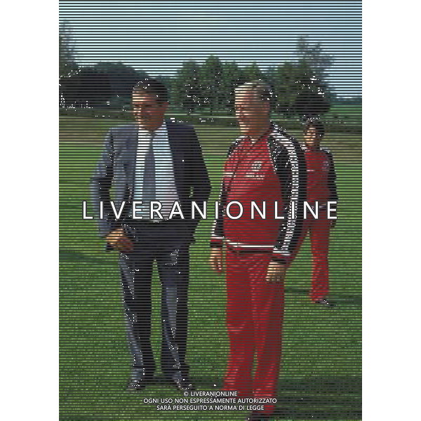 ALLENATORI CALCIO NELLA FOTO LIEDHOLM NILS CON GIUSEPPE FARINA FOTO ALDO LIVERANI