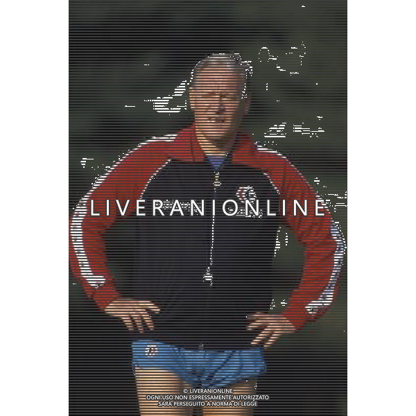 Nils Liedholm allenatore del Milan nel 1984 ph archivio agenzia aldo liverani Sas