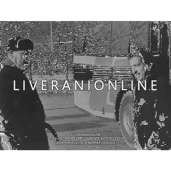 Nils Liedholm allenatore del Milan con Paolo Berlusconi nel 1986/87 ph archivio agenzia aldo liverani Sas